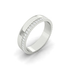 Load image into Gallery viewer, Lucce Ezra Polished 5mm 0.17CTW Natural Diamond 14K White Gold