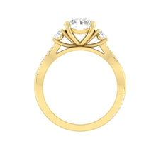 Load image into Gallery viewer, Fiore Trio 0.78ct SUPERNOVA MOISSANITE 14k Yellow Gold
