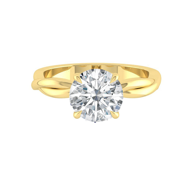Lucce Fiore Solitaire Round Moissanite
