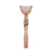 Load image into Gallery viewer, Lucce Fiore Solitaire Cushion Diamond