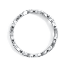 Load image into Gallery viewer, LUCCE FIORE™ Band Full Eternity 0.60ctw Celeste Moissanite 14K White Gold