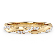 Load image into Gallery viewer, LUCCE Half Eternity Intertwined Vines with Diamond Pave on Gold or Platinum