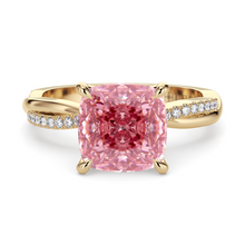 Load image into Gallery viewer, Lucce Fiore Cushion Rosé Pink Diamond