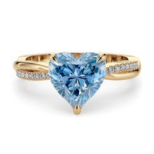 Load image into Gallery viewer, Lucce Fiore Heart Ocean Blue Diamond