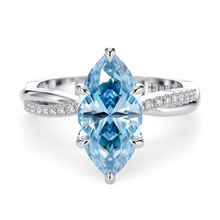 Load image into Gallery viewer, Lucce Fiore Marquise Ocean Blue Diamond