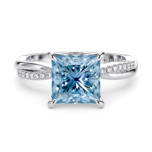 Load image into Gallery viewer, Lucce Fiore Princess Ocean Blue Diamond