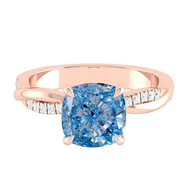 Lucce Fiore Cushion Ocean Blue Diamond