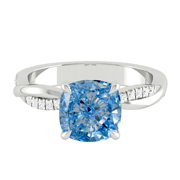 Lucce Fiore Cushion Ocean Blue Diamond
