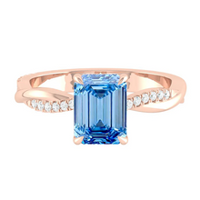 Load image into Gallery viewer, Emerald Blue Diamond Engagement Ring Wedding Rings Band Gold Jewelry Moissanite Manila Philippines