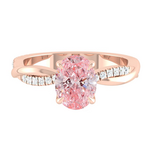 Load image into Gallery viewer, Lucce Fiore Oval Rosé Pink Diamond