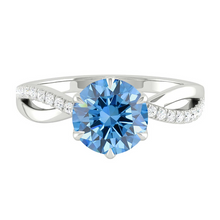 Load image into Gallery viewer, Lucce Fiore Sei Round Ocean Blue Diamond