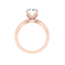 Load image into Gallery viewer, Petal Moissanite Engagement Ring with Pink Diamonds Philippines
