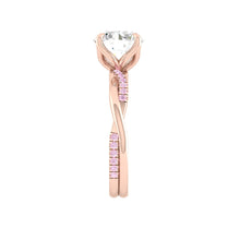 Load image into Gallery viewer, Pink Diamond Engagement Ring with twisting band Philippines