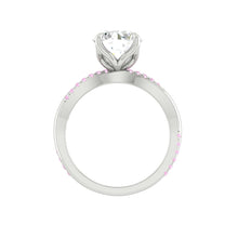 Load image into Gallery viewer, Petal Moissanite Engagement Ring with Pink Diamonds Philippines