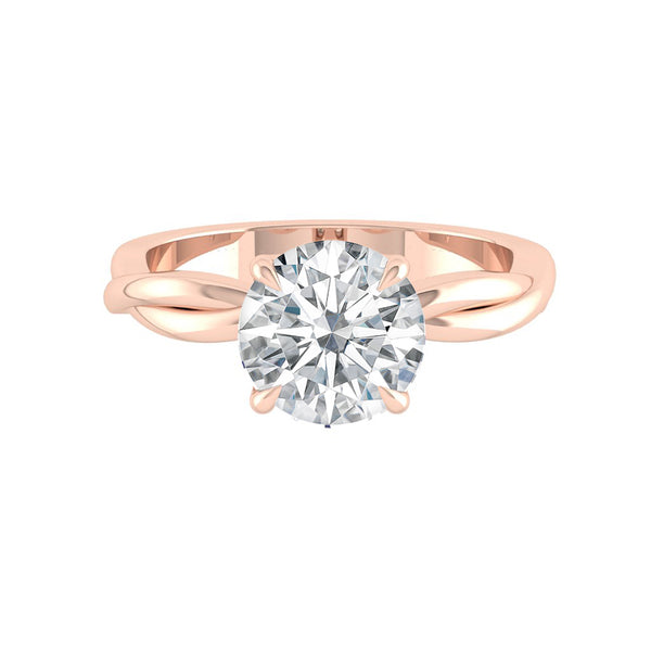 Lucce Fiore Solitaire Round Moissanite