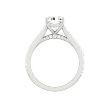 Load image into Gallery viewer, Lucce Firenze Pavé Emerald 1.20ct SUPERNOVA Moissanite 14K White Gold