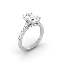 Load image into Gallery viewer, Lucce Firenze Pavé Emerald Lab Diamond 1.02ct E VVS2 Ex IGI 14K White Gold
