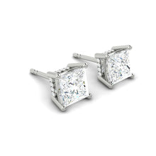 Load image into Gallery viewer, Princess cut Diamond Earrings with Hidden Halo Philippines
