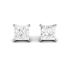 Load image into Gallery viewer, Princess cut Diamond Earrings with Hidden Halo Philippines