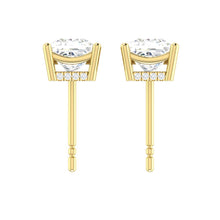 Load image into Gallery viewer, Princess cut Diamond Earrings with Hidden Halo Philippines
