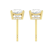 Load image into Gallery viewer, Princess cut Diamond Earrings with Hidden Halo Philippines