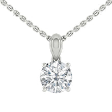 Load image into Gallery viewer, Lucce Kaela Round Necklace 1.00ct FOREVER ONE Moissanite Platinum