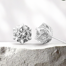 Load image into Gallery viewer, Lucce Azalea Round Earrings 6.11CTW Lab Diamond IGI Platinum