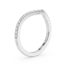 Load image into Gallery viewer, LUCCE Diamond Pave Chevron Wedding Ring in Gold or Platinum