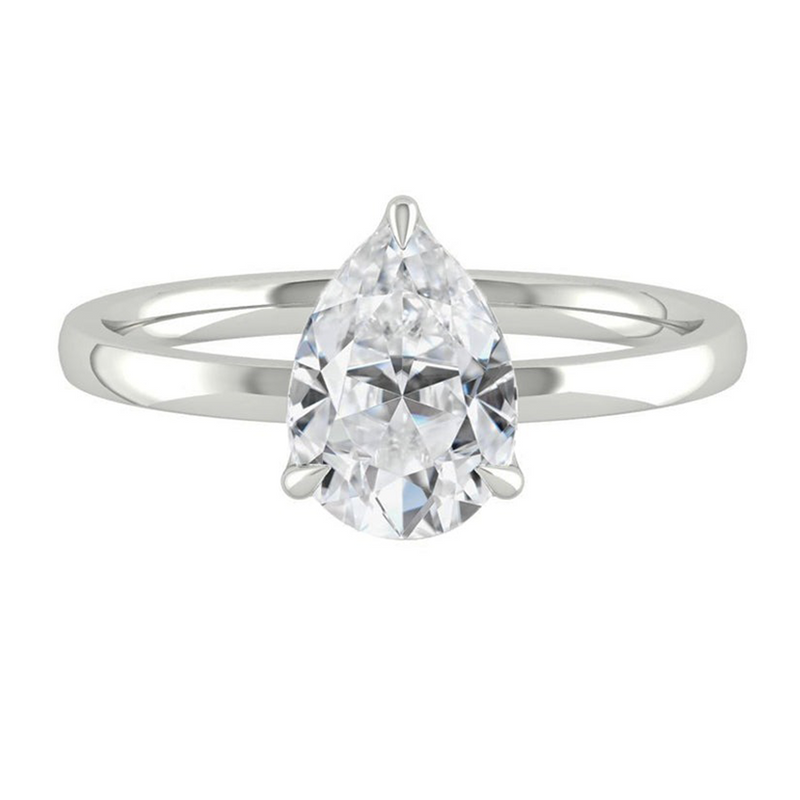 Pear Lab or Natural Diamond Halo gold or platinum engagement ring with halo Manila Philippines