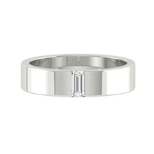 Load image into Gallery viewer, Lucce Retto Polished 4mm 0.14ct Lab Diamond 14K White Gold