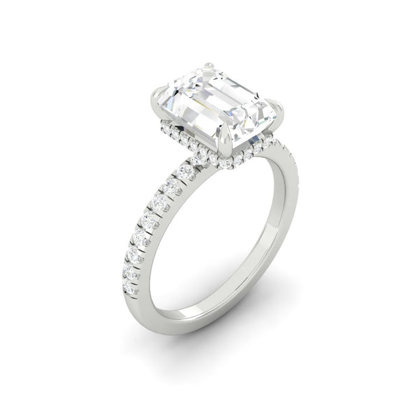 Lucce Verona Pave Emerald Moissanite