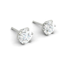 Load image into Gallery viewer, Lucce Azalea Round Earrings 6.11CTW Lab Diamond IGI Platinum