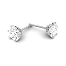 Load image into Gallery viewer, Lucce Azalea Earrings Round Diamond
