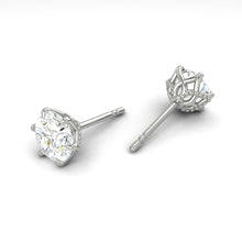 Load image into Gallery viewer, Azalea Earrings Round Moissanite