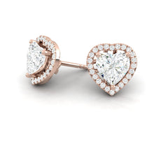 Load image into Gallery viewer, Lucce Montevalle Earrings Heart Diamond