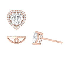 Load image into Gallery viewer, Lucce Montevalle Earrings Heart Diamond