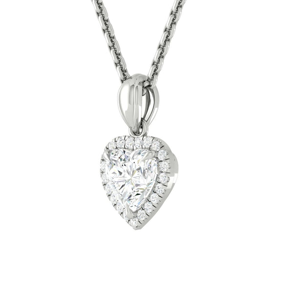 Lucce Montevalle Heart Necklace Natural Diamond 0.30ct F VS1 GIA Platinum
