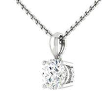 Load image into Gallery viewer, Lucce Kaela Round Necklace 1.00ct FOREVER ONE Moissanite Platinum