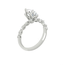 Load image into Gallery viewer, Lucce Paula Pear Lab Diamond 1.08ct D VVS2 Ex IGI 18K White Gold