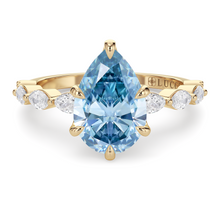 Load image into Gallery viewer, Lucce Paula Pear Ocean Blue Diamond