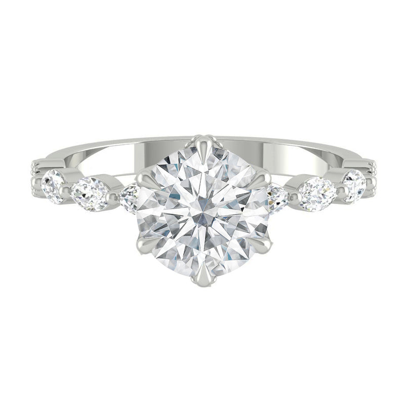 Lucce Paula Round Moissanite