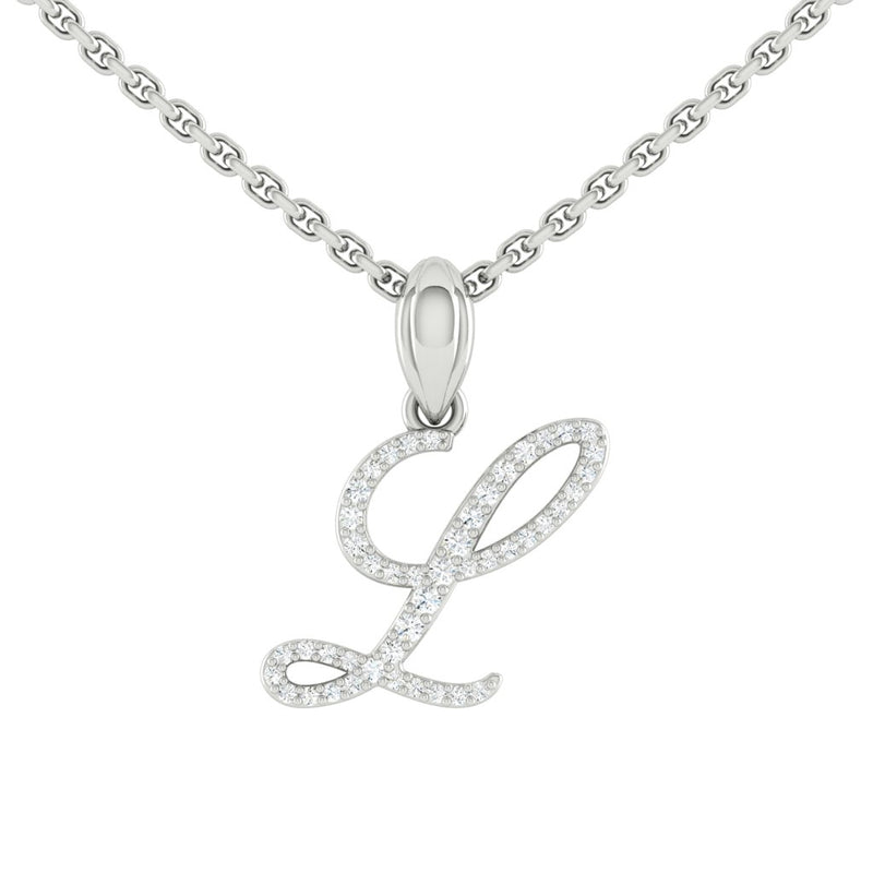 Lucce Personalized Letter Necklace Diamond