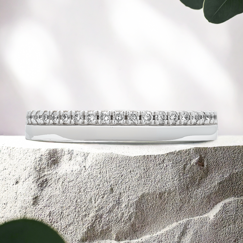 Lucce Ezra Half Eternity 0.17CTW Lab Diamond 14K White Gold