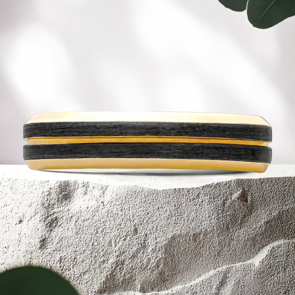 Lucce Dion Brushed 5mm 14K Yellow Gold