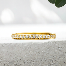 Load image into Gallery viewer, LUCCE CARLA™ Band 0.21ctw Lab Grown Diamond 18k Yellow Gold
