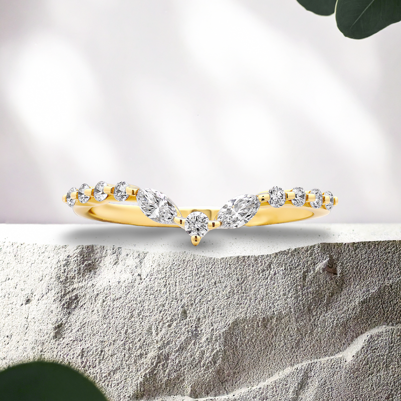 Lucce Genia Band 0.35CTW Lab Diamond 14K Yellow Gold