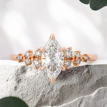 Load image into Gallery viewer, Lucce Ellia Marquise Lab Diamond 0.76ct D VVS2 Ex IGI 14K Rose Gold