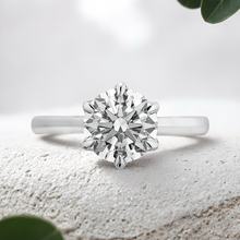 Load image into Gallery viewer, Lucce Azalea Round Lab Diamond 1.51ct E VVS2 Ex GIA 18K White Gold
