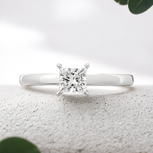 Load image into Gallery viewer, Lucce Verona Princess 0.51ct Lab Diamond D VVS2 Ex IGI 14K White Gold