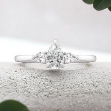 Load image into Gallery viewer, Lucce Sophia Pear Lab Diamond 0.56ct D VVS2 IGI 14K White Gold